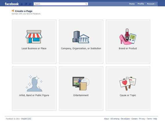facebook page creation